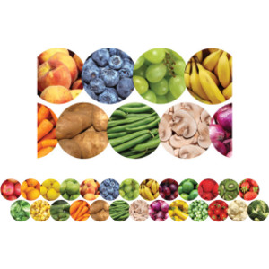 Fruits And Veggies Border, 12 Strips/36 Feet