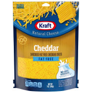 Kraft Fat Free Cheddar Cheese Shredded Natural Cheese 7 oz Bag