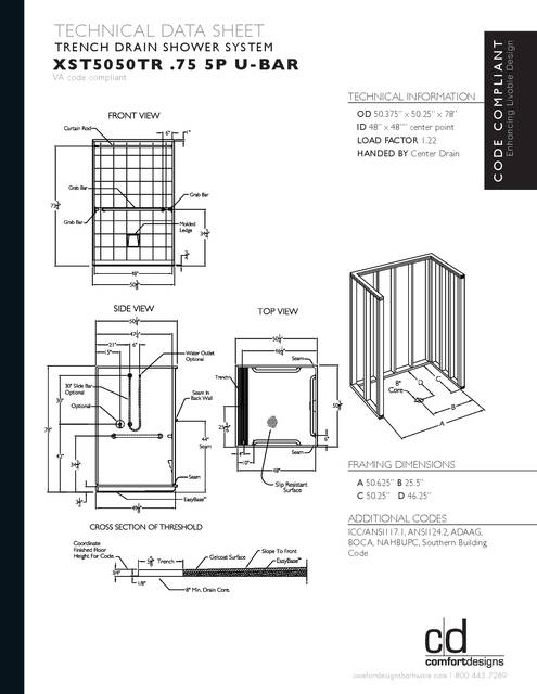 Tech Data Sheet — Cd Shower Tech Data Xst 5050tr 75 5p U Bar