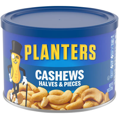 Planters Cashews Halves & Pieces, 8 oz Canister
