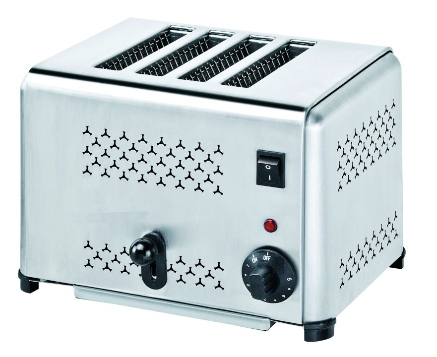 Tostadora Vertical de cuatro ranuras de acero inoxidable de 230 voltios