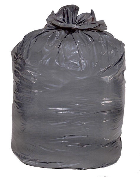 Colonial Bag Extra Heavy Duty Super Hex Trash Bag, Gray, 56 gal.