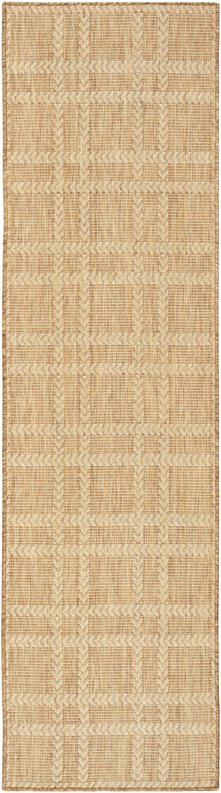 Nourison Horizon Indoor/Outdoor 2'2" x 8' Natural Modern Rug