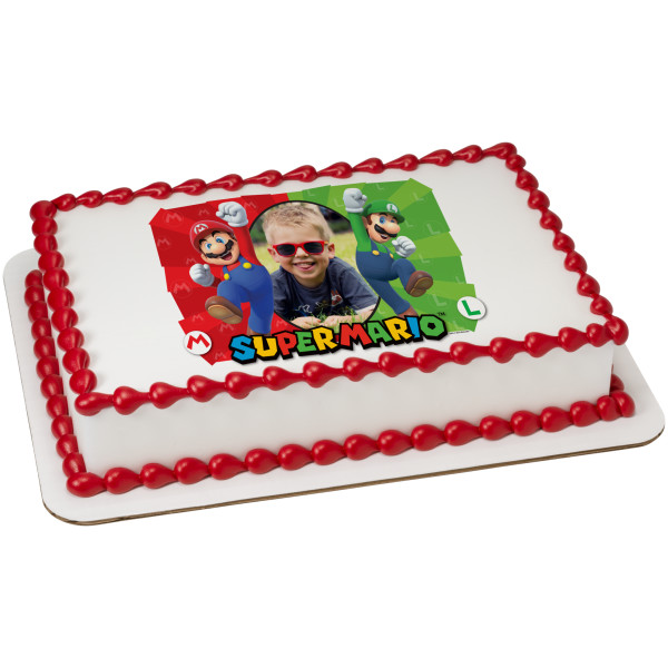 Super Mario™ Here We Go! PhotoCake® Edible Image® Frame