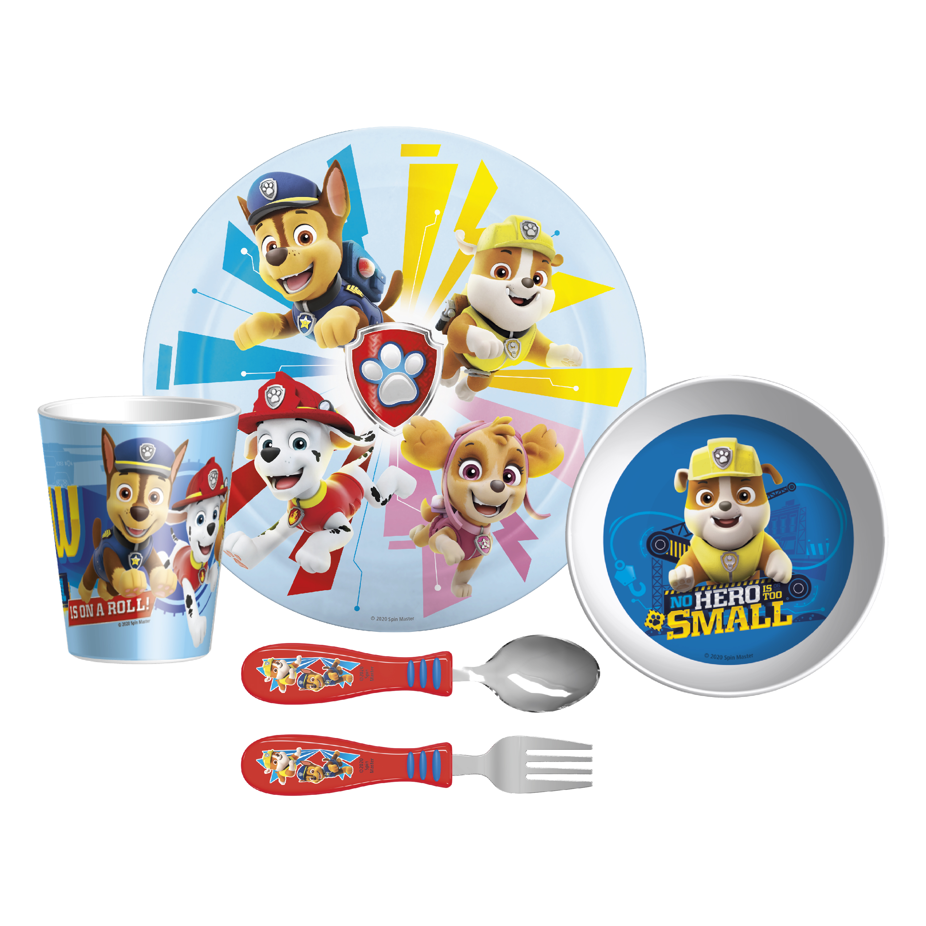 Paw Patrol Dinnerware Set, Skye, Marshall and Friends, 5-piece set slideshow image 1 Paw Patrol Dinnerware Set, Skye, Marshall and Friends, 5-piece set slideshow image 1