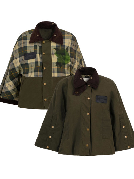 Barbour x ERDEM Reversible Clover Showerproof Trapeze Jacket Barbour x ERDEM Reversible Clover Showerproof Trapeze Jacket