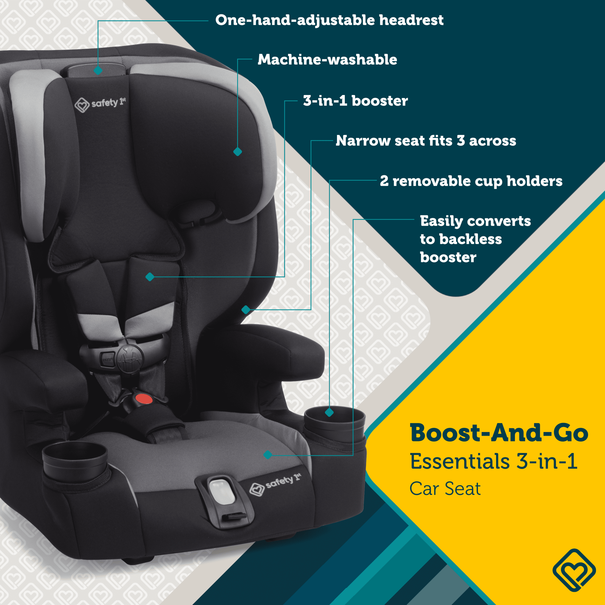 Asiento elevador 3 en 1 Safety 1st Boost-and-Go Essential - Imagen 3 de 15