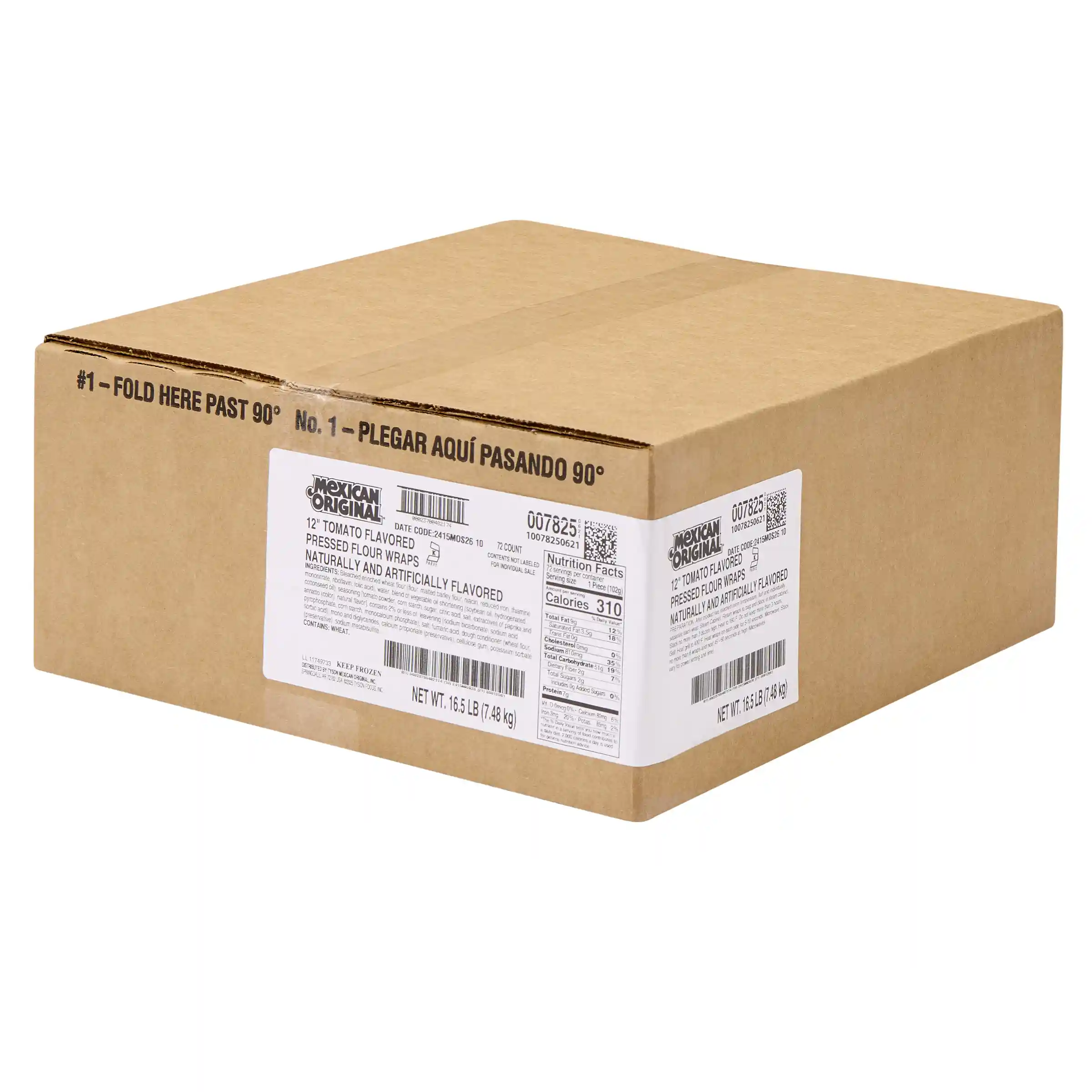 Mexican Original® 12" Tomato Flavored Pressed Flour Tortilla Wrap_image_5