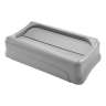 Rubbermaid Commercial, Slim Jim, Square, Resin, 23 gal, Gray, Receptacle Lid