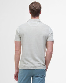 Drayton Linen Tailored Polo Shirt Mist