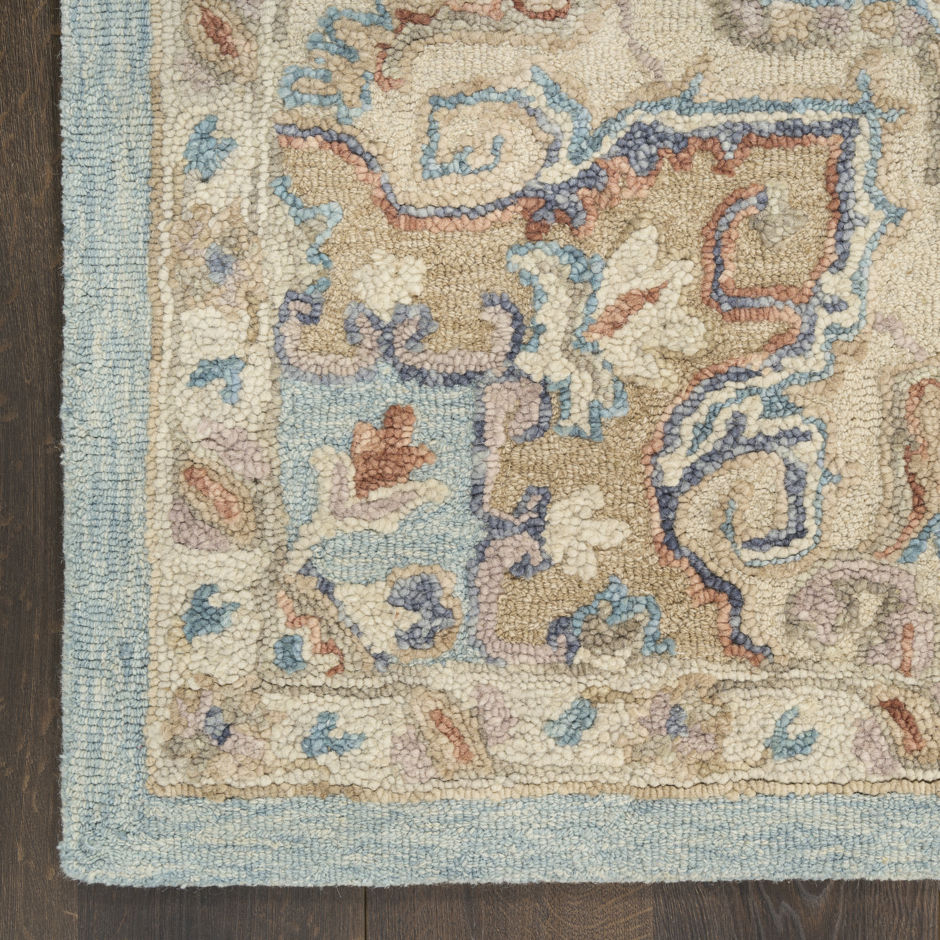 Nourison Maison 9'9" x 13'9" Light Blue Ivory Vintage Indoor Rug