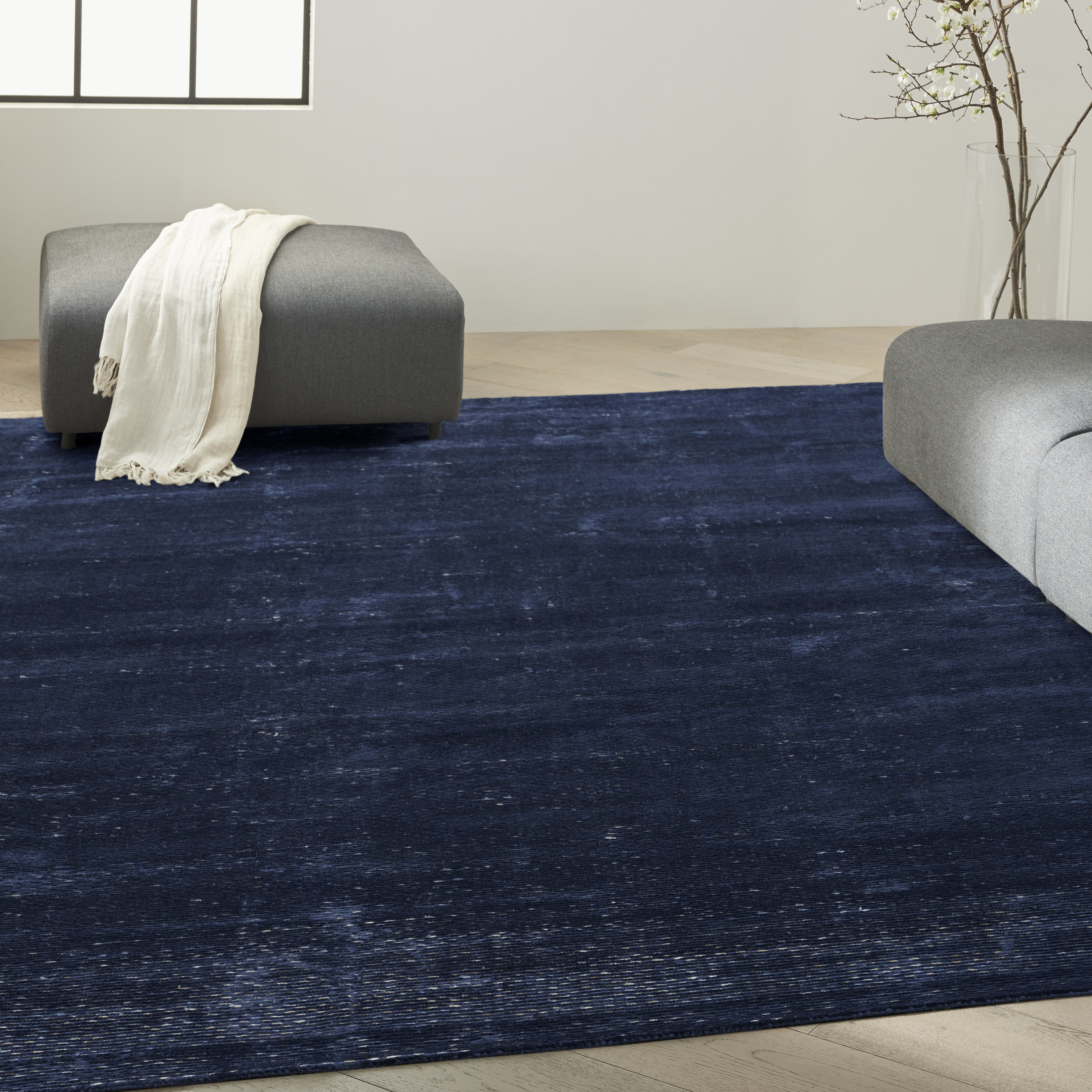 Calvin Klein Valley 8'6" x 11'6" Blue Modern Indoor Rug