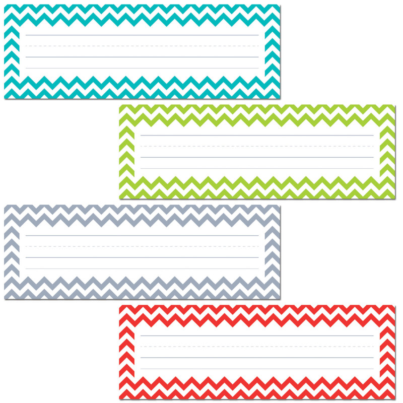 Chevron Solids Name Plates, 36 Per Pack