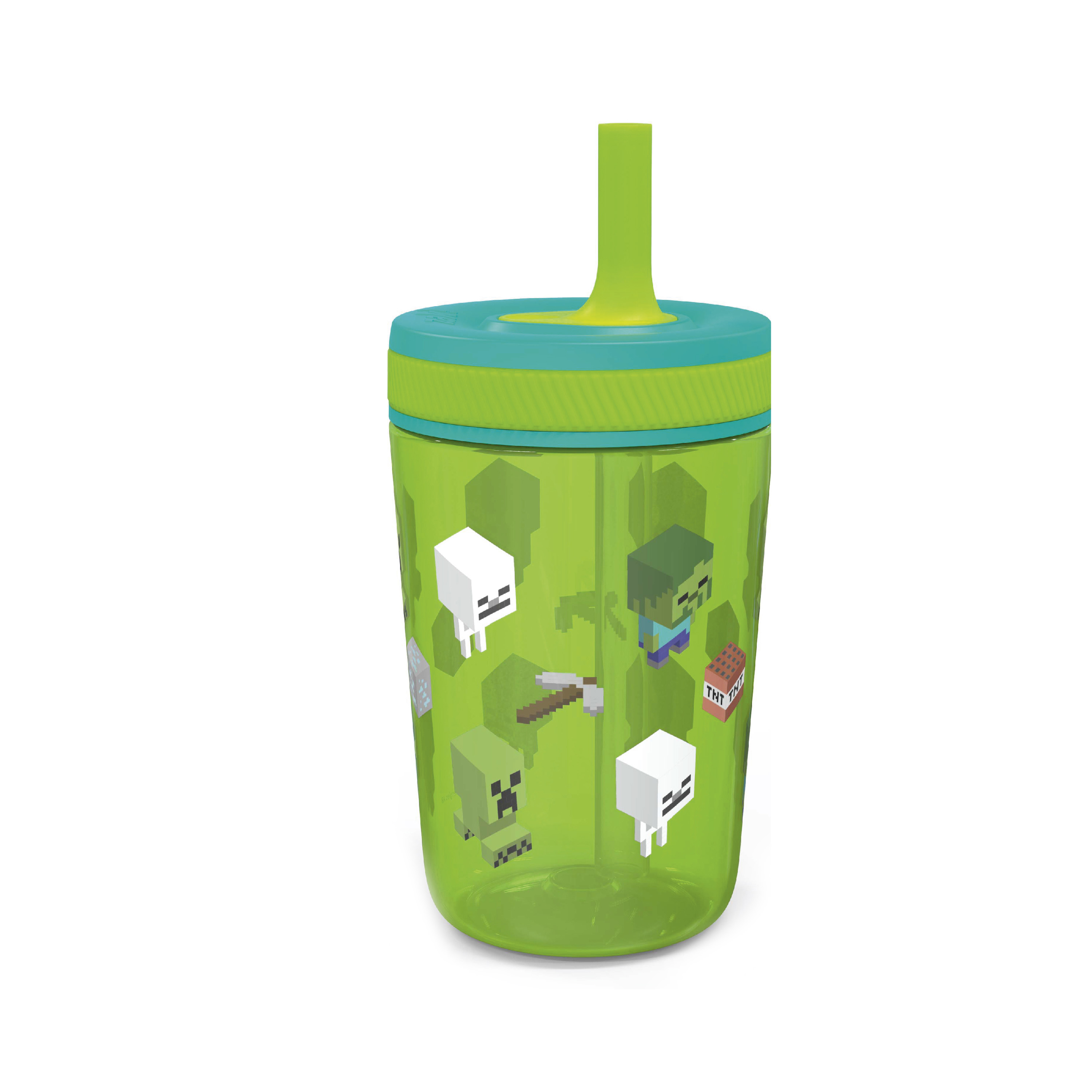 Minecraft 15 ounce Plastic Tumbler with Lid and Straw, Creeper, Ghosts and More, 2-piece set slideshow image 2 Minecraft 15 ounce Plastic Tumbler with Lid and Straw, Creeper, Ghosts and More, 2-piece set slideshow image 2