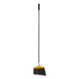 Rubbermaid Commercial, Angle Broom, Metal Handle, Flagged, 10.5in, Polyethylene, Gray