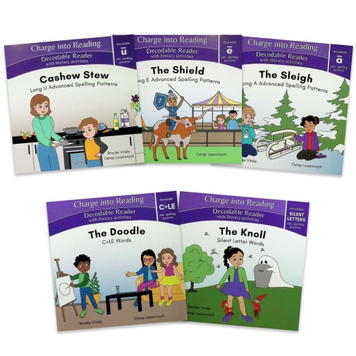 Charge Into Reading Stage 9: Advanced Spelling Patterns Decodable Reader Set (5 books)