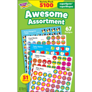 Awesome Assortment superSpots&reg;/superShapes Variety Pack - 5100 ct