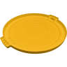 Carlisle, Bronco, Round, Polyethylene, 32 gal, Yellow, Receptacle Lid