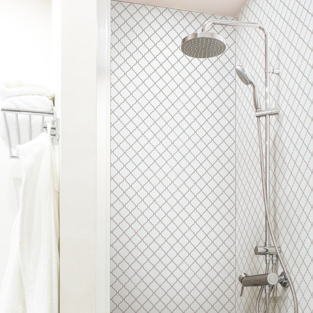 Hudson Tangier Glossy White 12-3/8 in. x 12-3/8 in. Porcelain Mosaic Tile