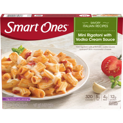Smart Ones Mini Rigatoni Pasta Tomato Vodka Cream Sauce & Mozzarella Cheese Frozen Meal, 9 oz Box