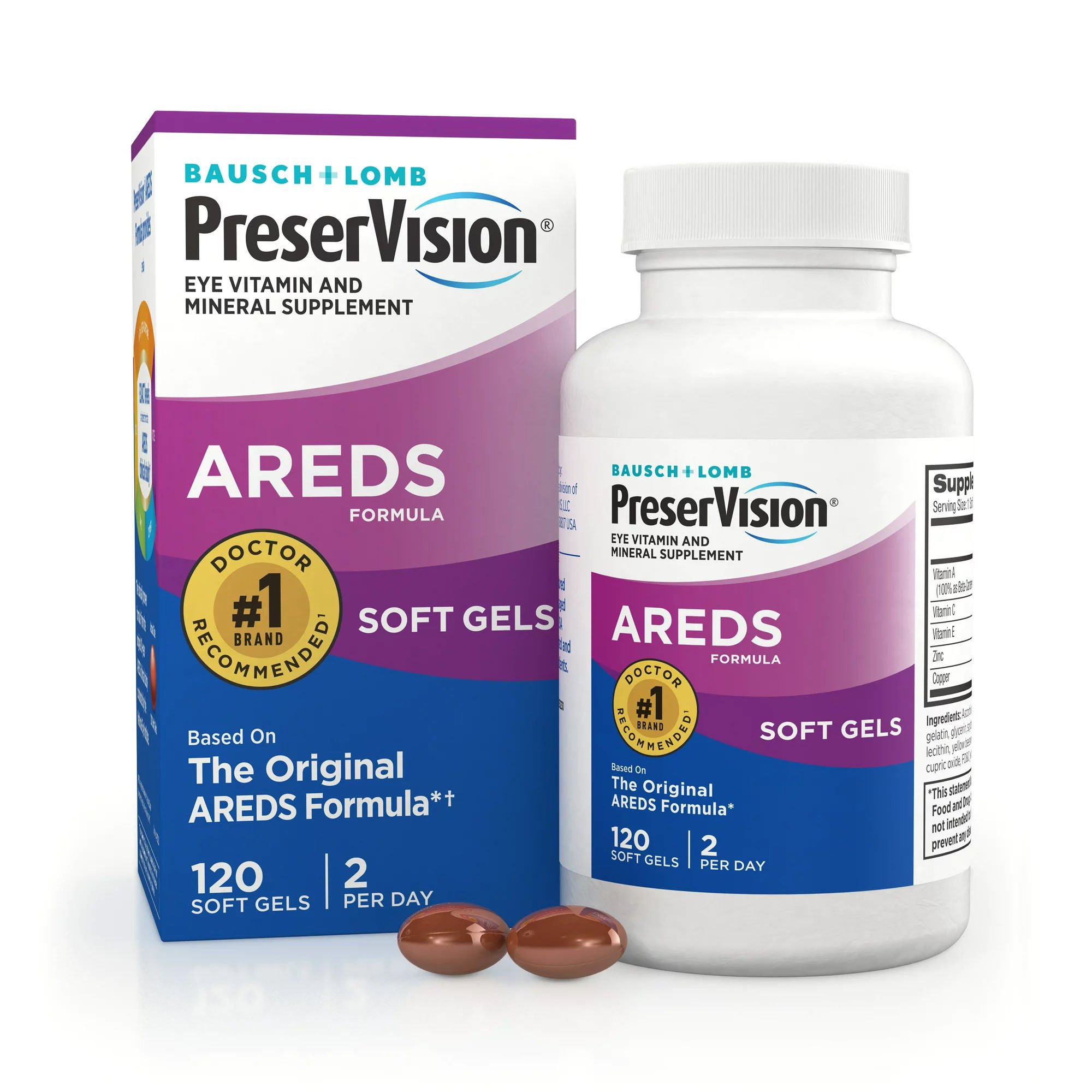 Bausch + Lomb PreserVision AREDS Soft Gels