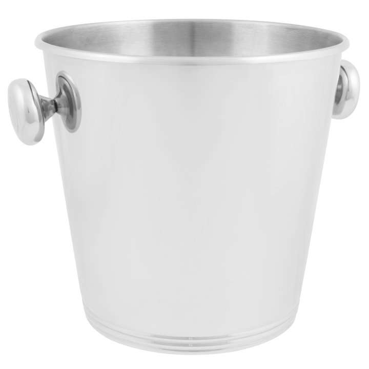 4 ½-quart stainless steel wine bucket in mirror and satin finish with handles