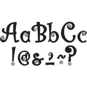7" Bling Letters with Jewels, 202 Pieces