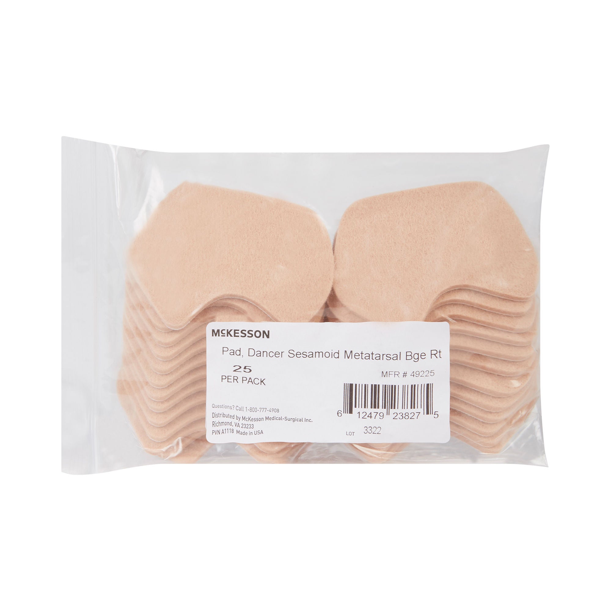 McKesson Dancer Sesamoid Pad for Right Feet