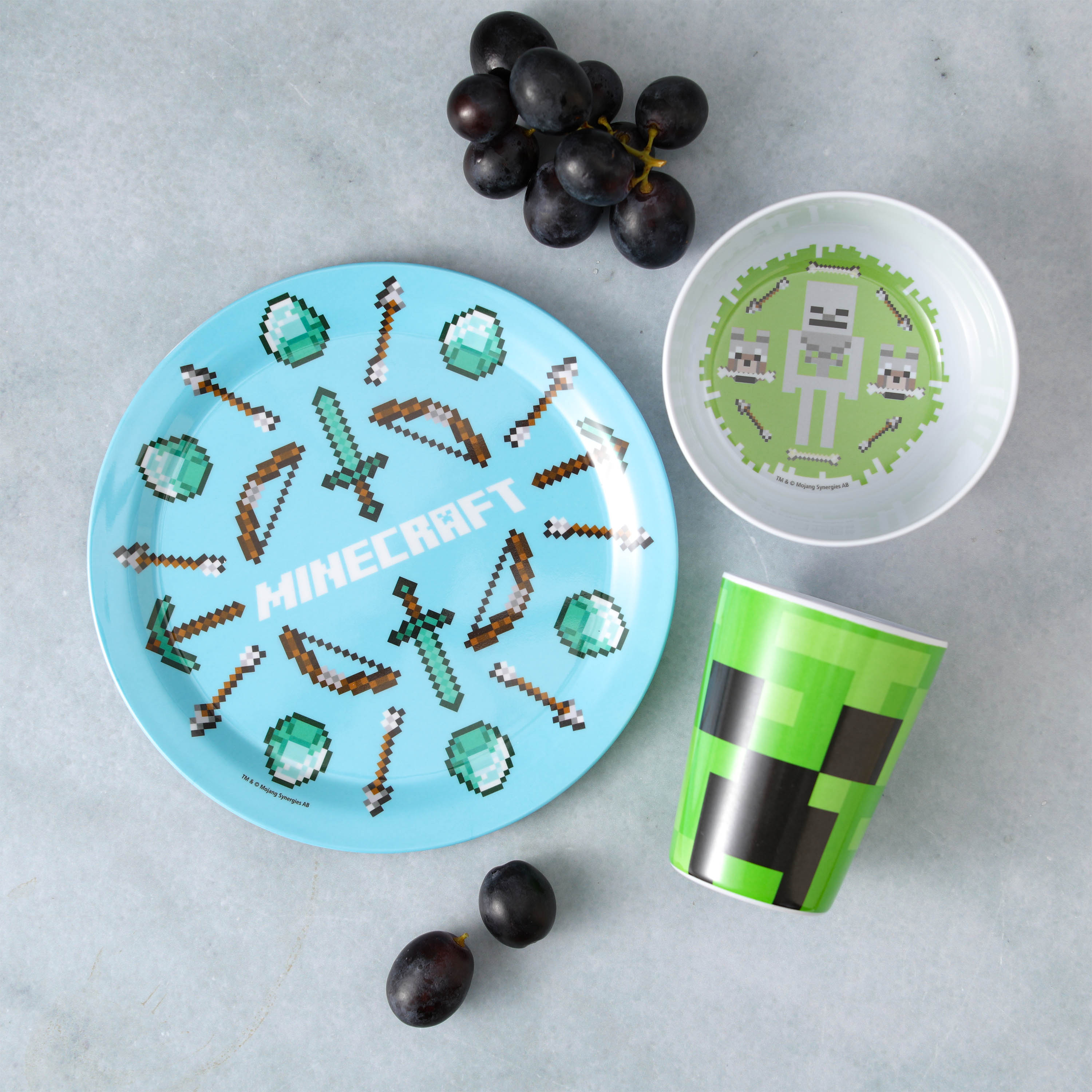 Minecraft Kid’s Dinnerware Set, Favorite Minecraft Characters, 3-piece set slideshow image 6 Minecraft Kid’s Dinnerware Set, Favorite Minecraft Characters, 3-piece set slideshow image 6