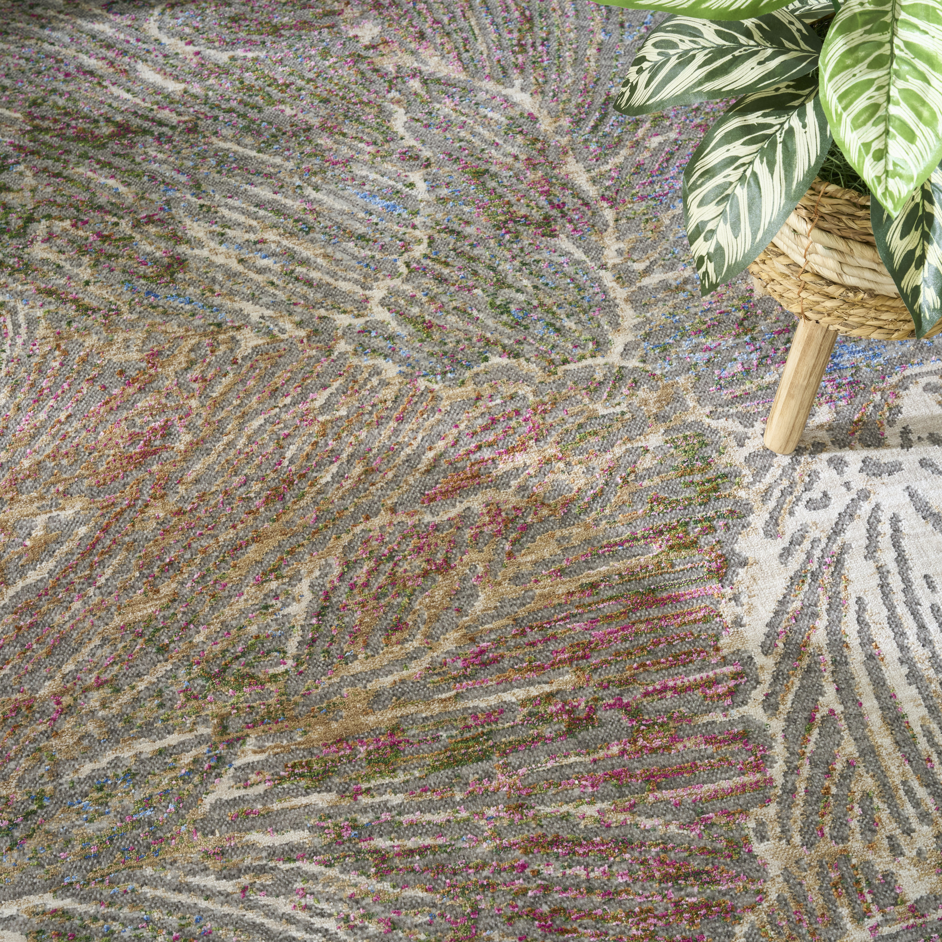 Nourison Vintage Harmony 8'10" x 11'2" Sage Multicolor Bohemian Indoor Rug