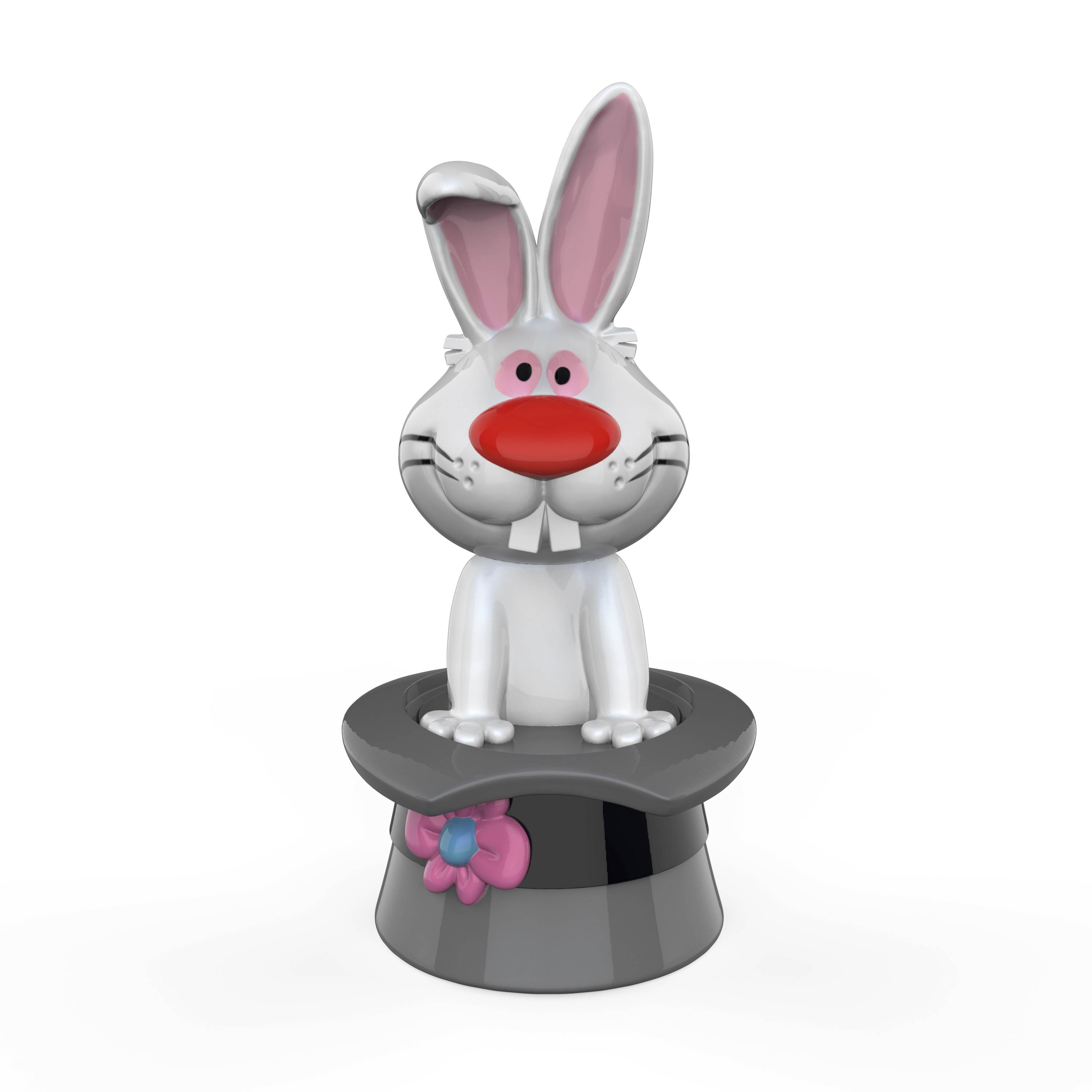 Frosty the Snowman Salt and Pepper Shaker Set, Top Hat & Bunny, 2-piece set