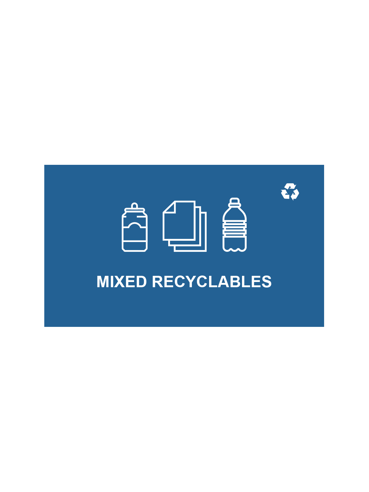 SPECTRUM – Ellipse Double Sign – Mixed Recyclables – Blue-White