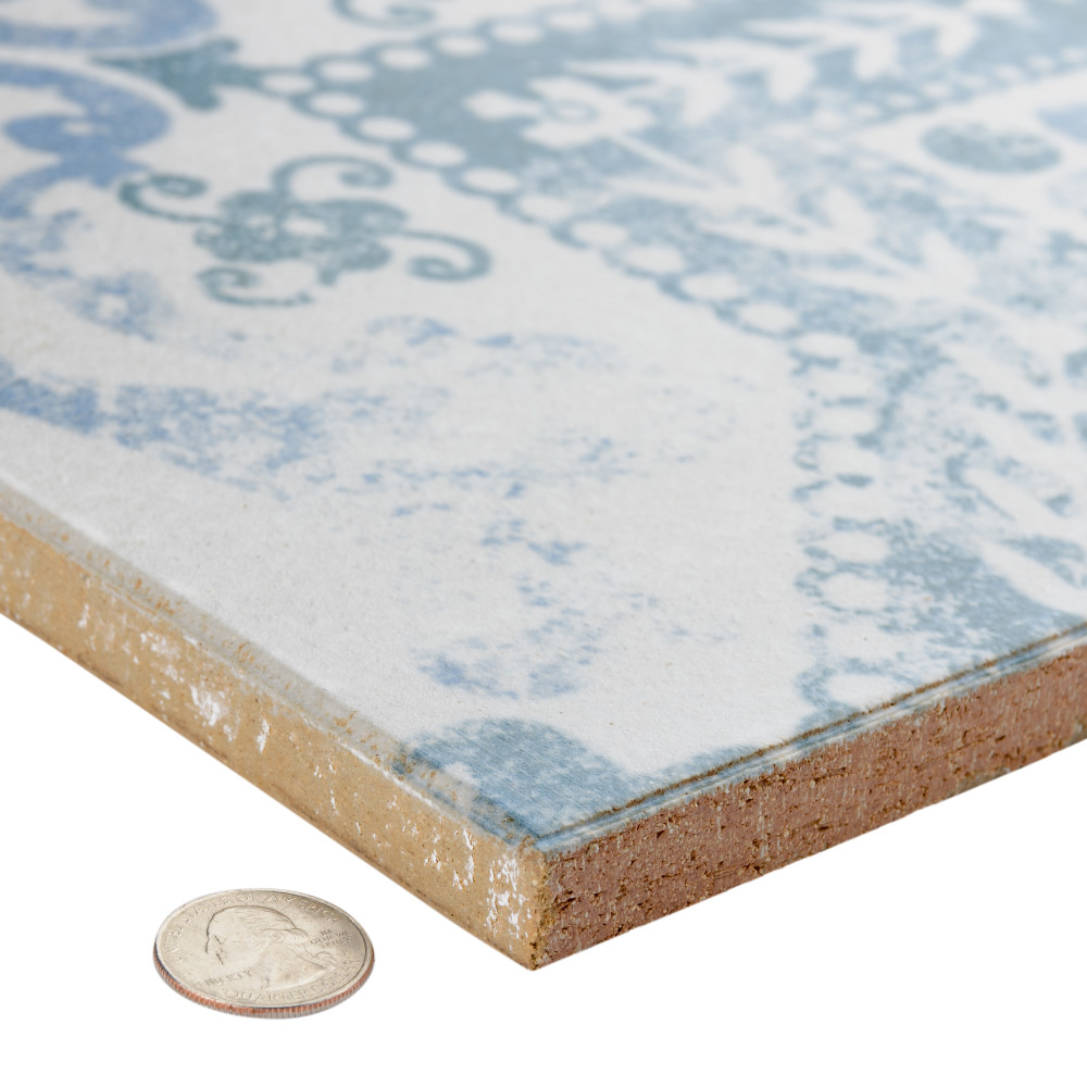 Klinker Alcazar Roseton 12-3/4 in. x 12-3/4 in. Ceramic Floor and Wall Tile