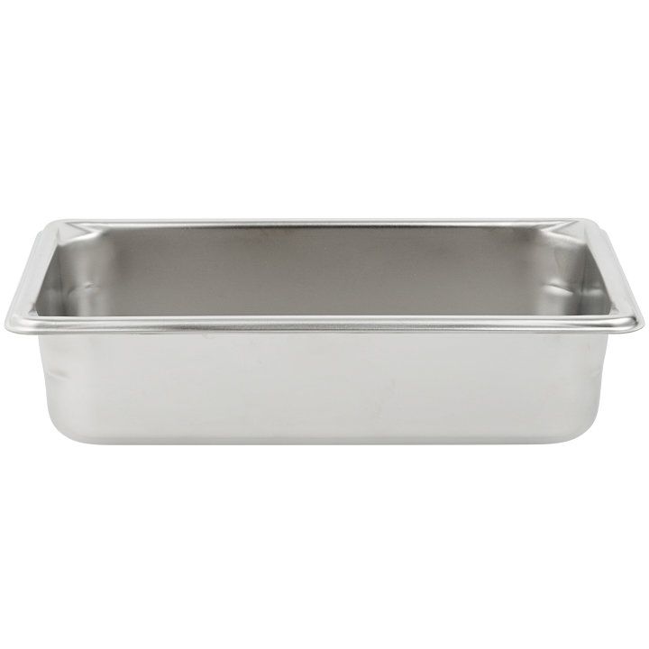 Fourth-size 2 ½-inch-deep Super Pan V® stainless steel steam table pan