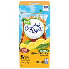 Crystal Light Decaf Lemon Iced Tea Drink Mix, 4 ct Pitcher Packets