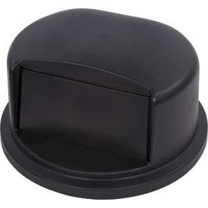 Carlisle,  Bronco™, Dome, Round, Polyethylene, Black, Receptacle Lid