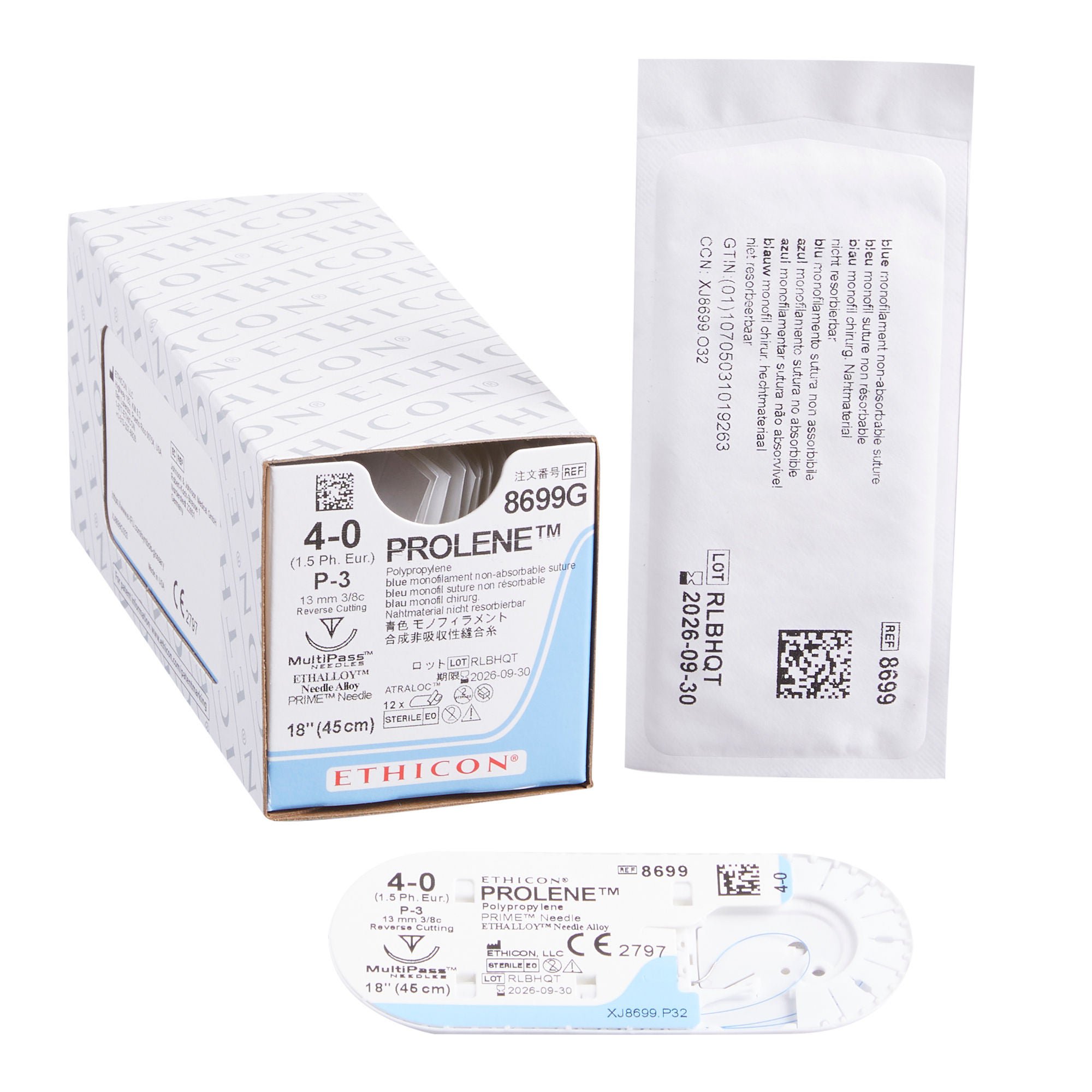 Prolene™ Suture with Needle, Size 4-0