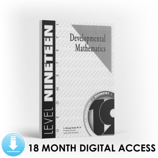 Developmental Math: Level 19 Student Workbook | Geometry 1: Foundations of Geometry (18 Month Access)