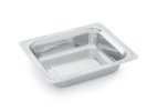 Half-size 1 ½-inch-deep Miramar® stainless steel decorative pan