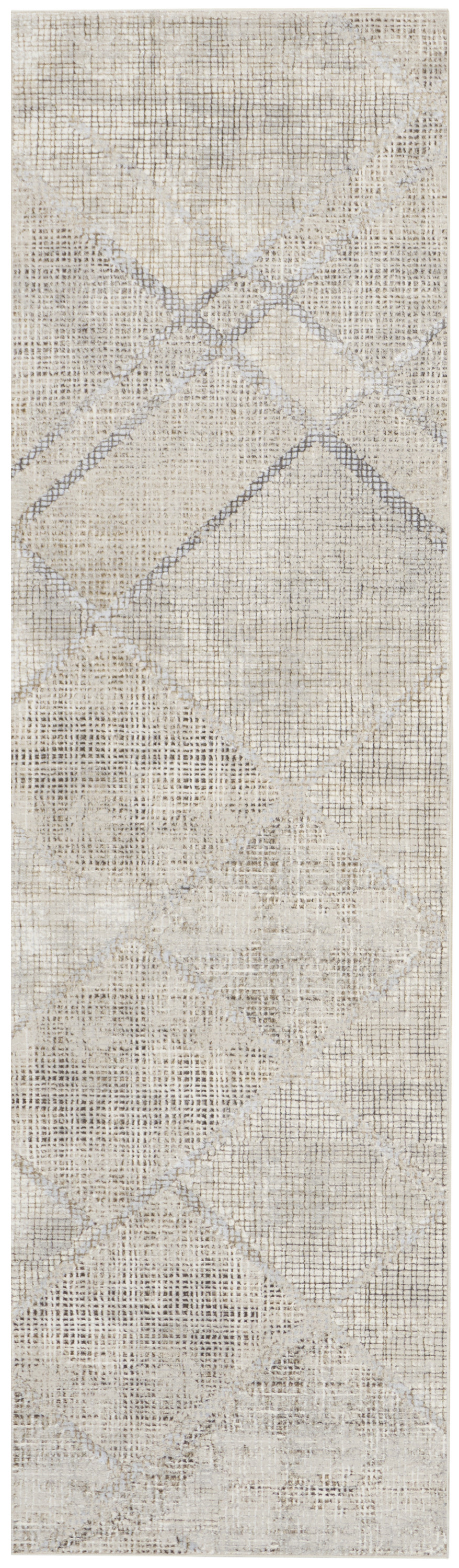 Nourison Sparkle 2'3" x 7'6" Grey Modern Indoor Rug
