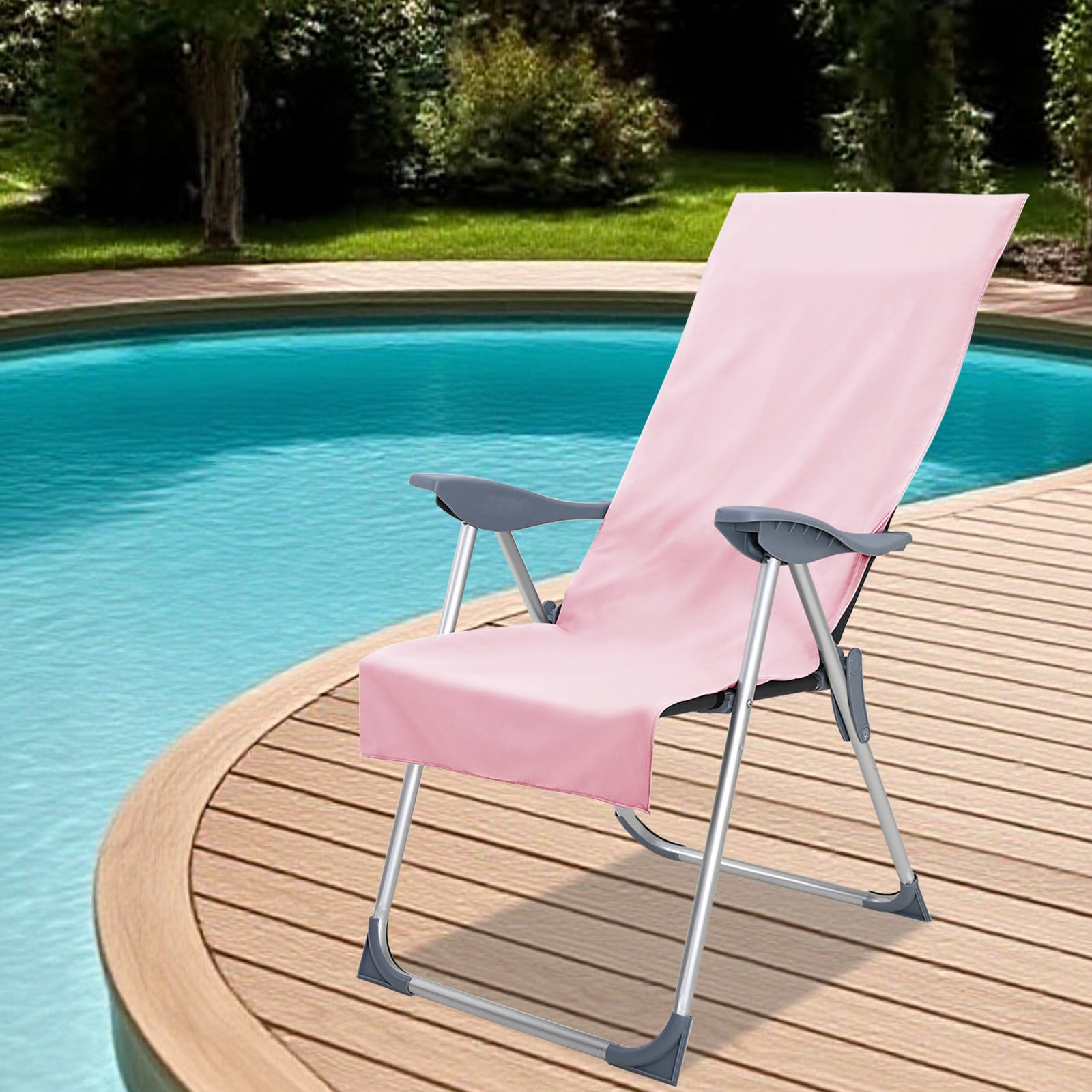 vidaXL Außenstuhl Handtücher 2 pcs Rosa 130 x 60 cm – Bild 3