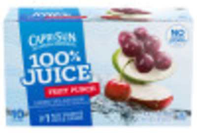 Capri Sun® 100% Juice Fruit Punch Flavored Juice Blend, 10 ct Box, 6 fl oz Pouches