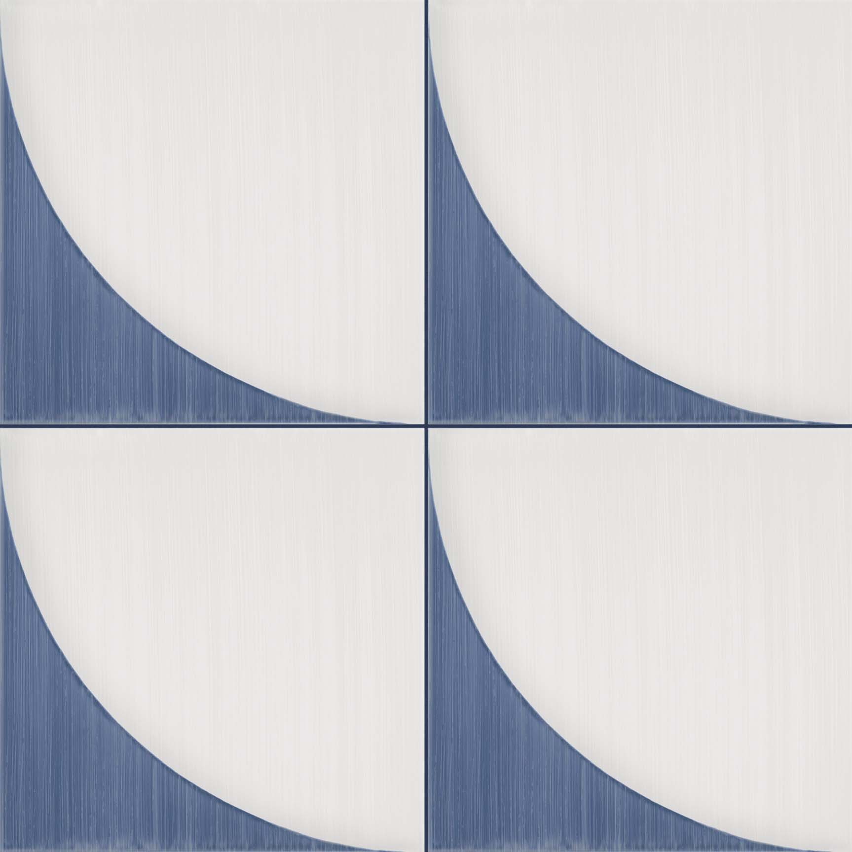 Scenario Blu 8x8 Crescent Decorative Tile Matte - Virginia Tile Company