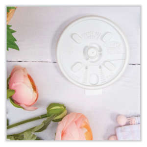 Dart, Lift n' Lock Plastic Hot Cup Lids, Fits 8 oz Cups, White