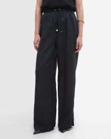 Clara Relaxed Wide-Leg Trousers Black