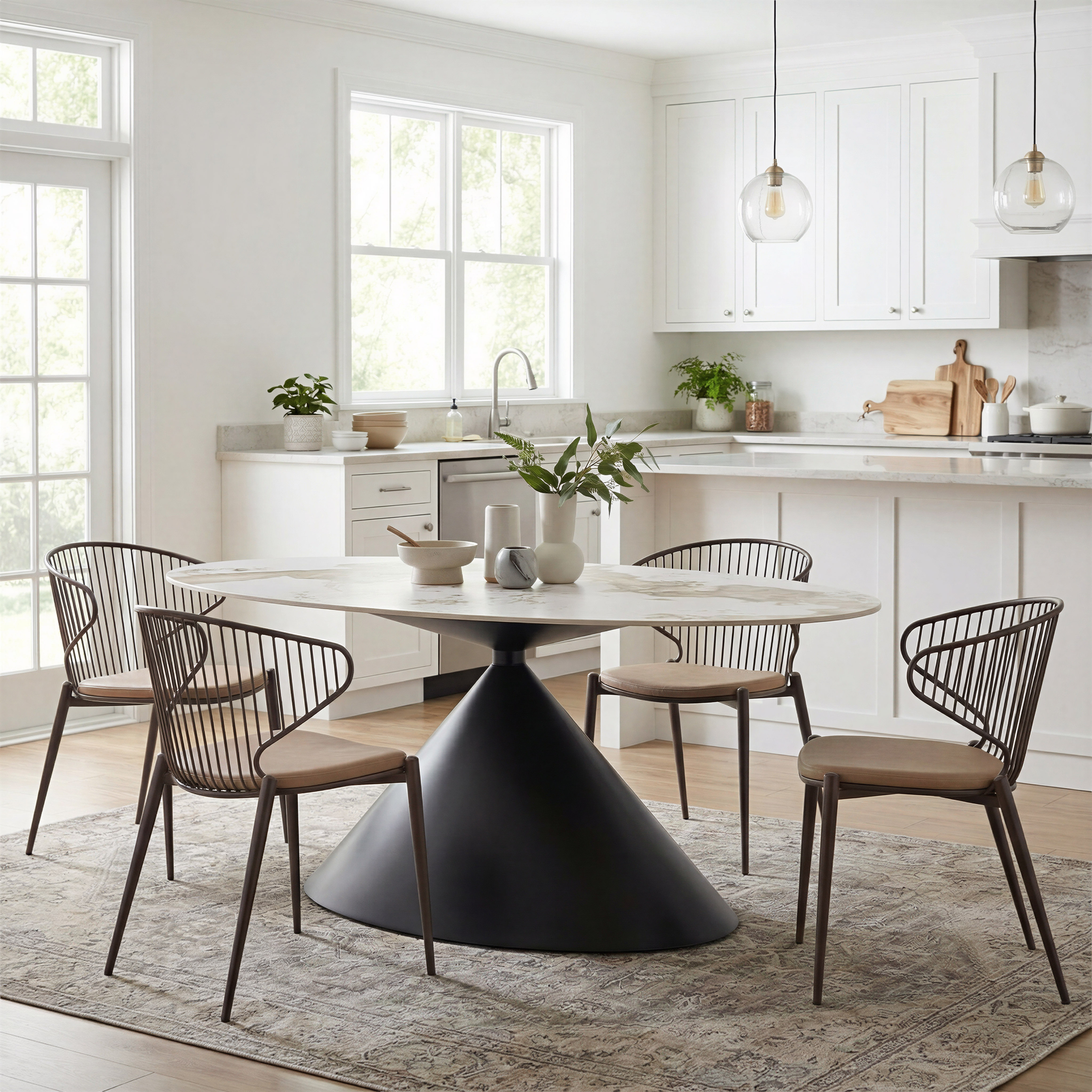 Silues Dining Chair (Set of 2) Taupe & Brown product image