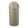 Rubbermaid Commercial, Marshal, 25 gal, Resin, Beige, Round, Receptacle