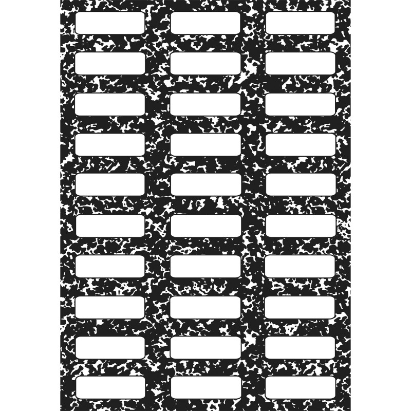 Magnetic Die-Cut Nameplates & Labels, 30 Pieces, 2.5 x 1 in., Composition Pattern