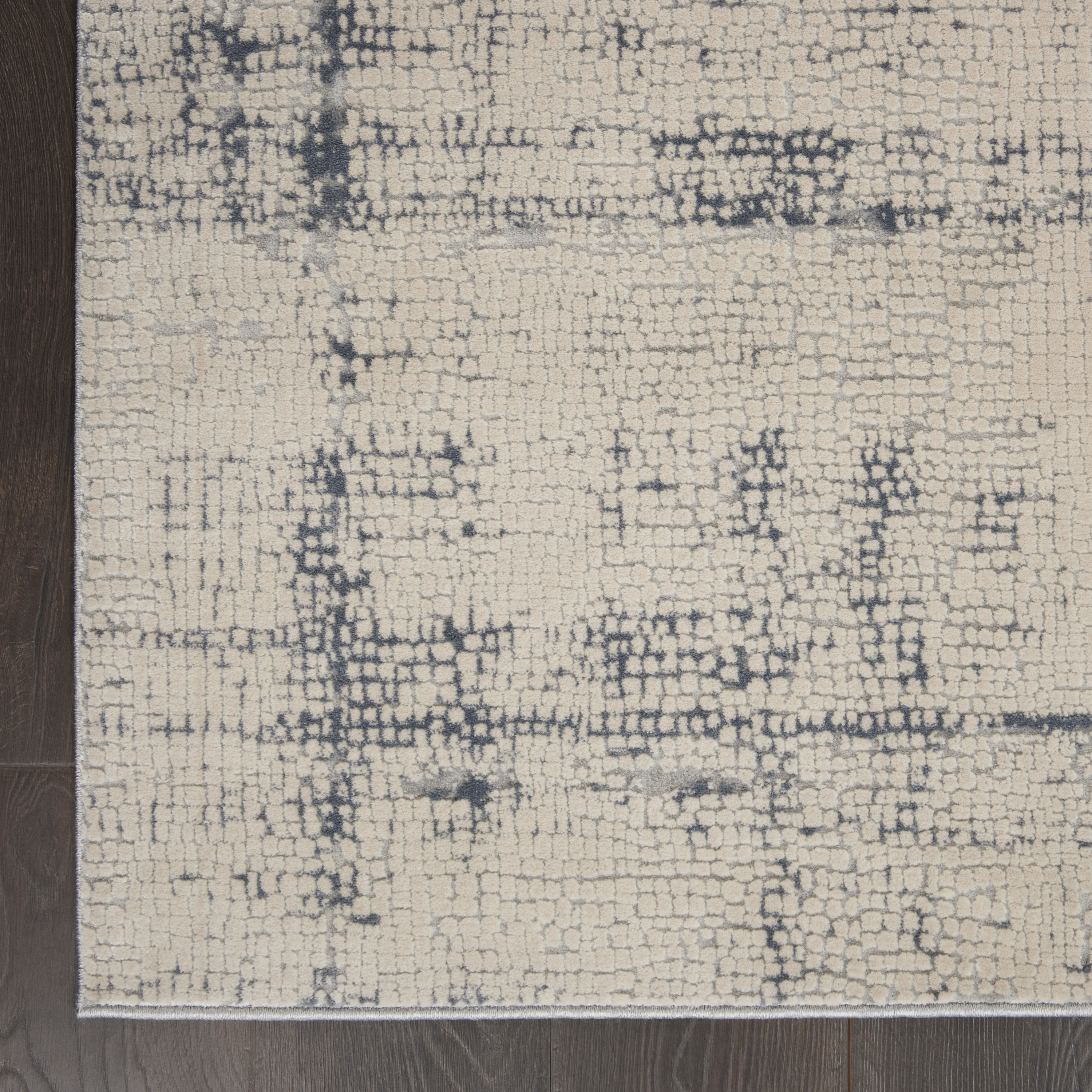 Nourison Rustic Textures 9'3" x 12'9" Ivory/Blue Modern Indoor Rug