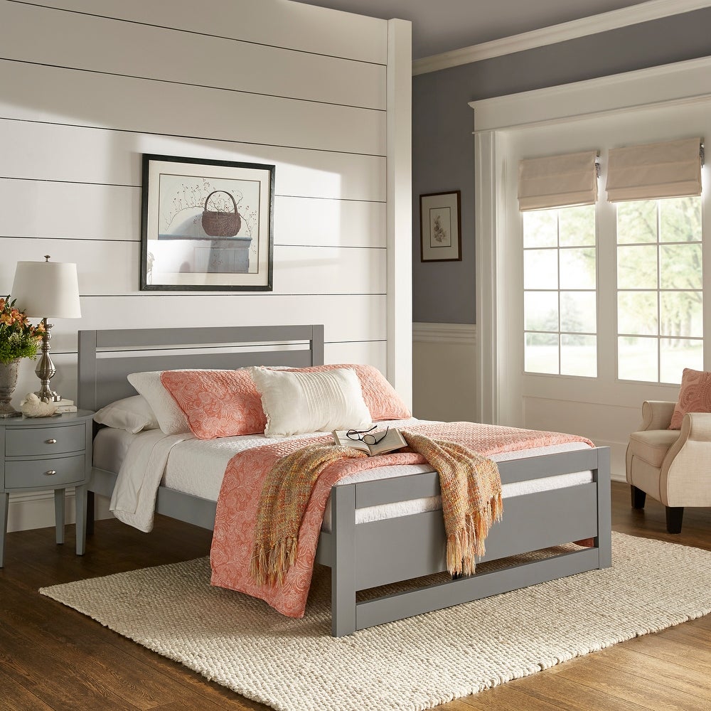 Rectangular Cutout Panel Platform Bed